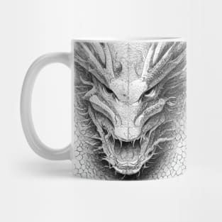 Dragon Legend Wild Nature Illustration Line Epic Illustration Line Art Mug